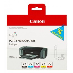 Kasetės Canon PGI-72 MBK/C/M/Y/R Rinkinys OEM Kasetės Canon PGI-72 MBK/C/M/Y/R Rinkinys OEM