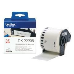 Brother DK-22205 lipni etikečių juostelė (balta, 62 mm) – Originali Brother DK-22205 lipni etikečių juostelė (balta, 62 mm) – Originali
