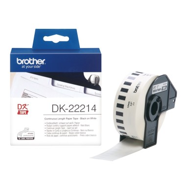 DK-22214 lipni etikečių juostelė (balta, 12mm) – Originali