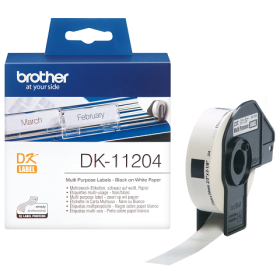 Brother DK-11204 lipni etikečių juostelė (balta, 17x54 mm) – Originali