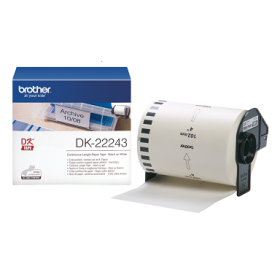 Brother DK-22243 lipni etikečių juostelė (balta, 102 mm) – Originali Brother DK-22243 lipni etikečių juostelė (balta, 102 mm) – Originali