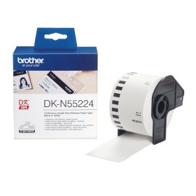 Brother DK-N55224 nelipni etikečių juostelė (balta, 54 mm) – Originali