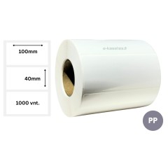 Lipnios etiketės 100x40mm (1000 vnt.) – PP Lipnios etiketės 100x40mm (1000 vnt.) – PP