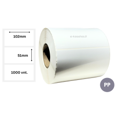 Lipnios etiketės 102x51mm (1000 vnt.) – PP Lipnios etiketės 102x51mm (1000 vnt.) – PP