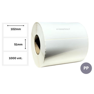 Lipnios etiketės 102x51mm (1000 vnt.) – PP