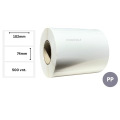 Lipnios etiketės 102x74mm (500 vnt.) – PP Lipnios etiketės 102x74mm (500 vnt.) – PP