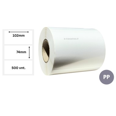 Lipnios etiketės 102x74mm (500 vnt.) – PP
