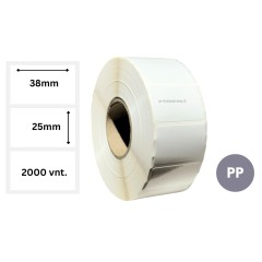 Lipnios etiketės 38x25mm (2000 vnt.) – PP Lipnios etiketės 38x25mm (2000 vnt.) – PP