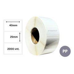 Lipnios etiketės 40x25mm (2000 vnt.) – PP Lipnios etiketės 40x25mm (2000 vnt.) – PP