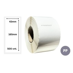 Lipnios etiketės 43x165mm (500 vnt.) – PP Lipnios etiketės 43x165mm (500 vnt.) – PP