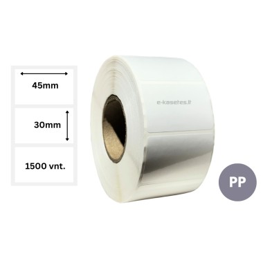Lipnios etiketės 45x30mm (1500 vnt.) – PP