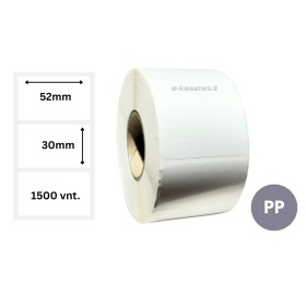 Lipnios etiketės 52x30mm (1500 vnt.) – PP