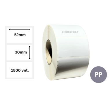 Lipnios etiketės 52x30mm (1500 vnt.) – PP