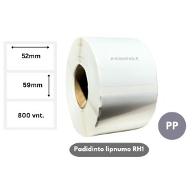 Lipnios etiketės 52x59mm (800 vnt.) – PP (Padidinto lipnumo RH1)
