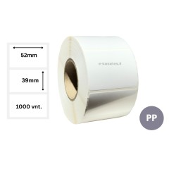 Lipnios etiketės 52x39mm (1000 vnt.) – PP Lipnios etiketės 52x39mm (1000 vnt.) – PP