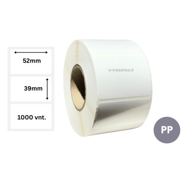 Lipnios etiketės 52x39mm (1000 vnt.) – PP