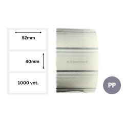 Lipnios etiketės 52x40mm (1000 vnt.) – PP, skaidrios Lipnios etiketės 52x40mm (1000 vnt.) – PP, skaidrios