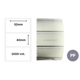 Lipnios etiketės 52x40mm (1000 vnt.) – PP, skaidrios