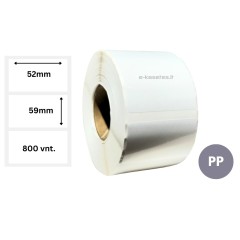 Lipnios etiketės 52x59mm (800 vnt.) – PP Lipnios etiketės 52x59mm (800 vnt.) – PP