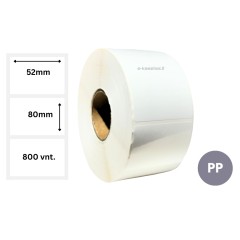 Lipnios etiketės 52x80mm (800 vnt.) – PP Lipnios etiketės 52x80mm (800 vnt.) – PP