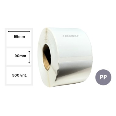 Lipnios etiketės 55x90mm (500 vnt.) – PP