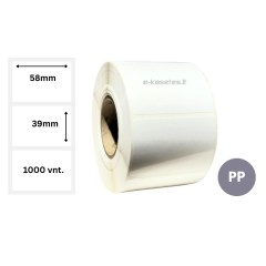 Lipnios etiketės 58x39mm (1000 vnt.) – PP Lipnios etiketės 58x39mm (1000 vnt.) – PP