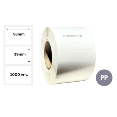 Lipnios etiketės 58x39mm (1000 vnt.) – PP