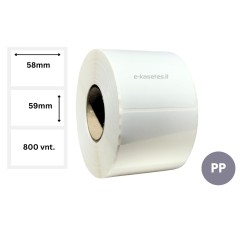 Lipnios etiketės 58x59mm (800 vnt.) – PP Lipnios etiketės 58x59mm (800 vnt.) – PP