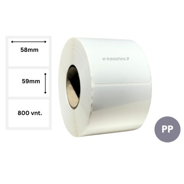Lipnios etiketės 58x59mm (800 vnt.) – PP