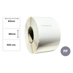 Lipnios etiketės 60x99mm (500 vnt.) – PP Lipnios etiketės 60x99mm (500 vnt.) – PP