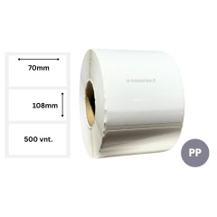 Lipnios etiketės 70x108mm (500 vnt.) – PP Lipnios etiketės 70x108mm (500 vnt.) – PP