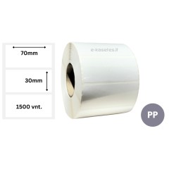 Lipnios etiketės 70x30mm (1500 vnt.) – PP Lipnios etiketės 70x30mm (1500 vnt.) – PP