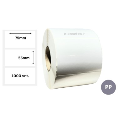 Lipnios etiketės 75x55mm (1000 vnt.) – PP Lipnios etiketės 75x55mm (1000 vnt.) – PP