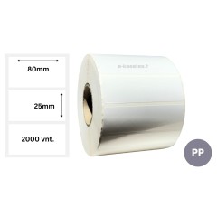 Lipnios etiketės 80x25mm (2000 vnt.) – PP Lipnios etiketės 80x25mm (2000 vnt.) – PP