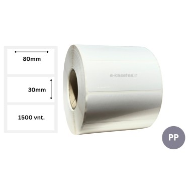Lipnios etiketės 80x30mm (1500 vnt.) – PP