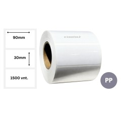 Lipnios etiketės 90x30mm (1500 vnt.) – PP