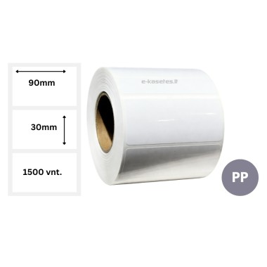 Lipnios etiketės 90x30mm (1500 vnt.) – PP