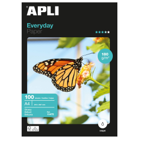 Foto popierius APLI EVERYDAY, A4, 180 g/m2, 100 lapų