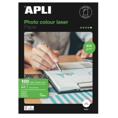 Foto popierius APLI COLOUR LASER GLOSSY, A4, 210 g/m2, 100 lapų