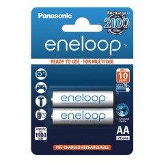 Panasonic Eneloop AA 1900 mAh įkraunamos baterijos – 2 vnt.