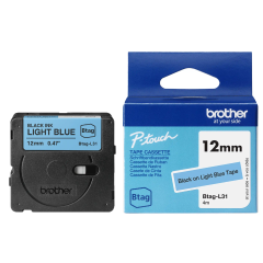 Brother Btag-L31 lipni juostelė (12mm, juoda ant šviesiai mėlynos) – Originali