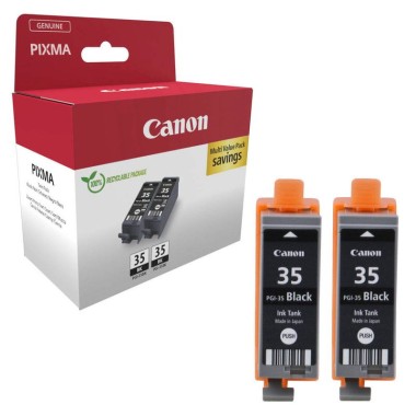 Kasečių rinkinys Canon PGI-35 BK (1509B029), juodas, 2 vnt. – Originalus