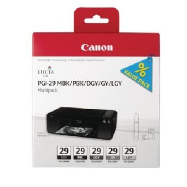 Kasetės Canon PGI-29 MBK/PBK/DGY/GY/LGY/CO MultiPack OEM