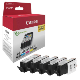Canon PGI-580BK + CLI-581 C/M/Y/BK kasečių rinkinys – Originalus