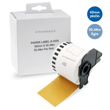Lipni juostelė Brother DK-22205 62mm. (auksinė) ECO