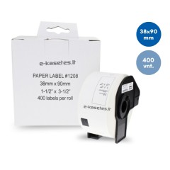 Brother DK-11208 lipni etikečių juostelė (baltos, 38x90 mm) – Eco