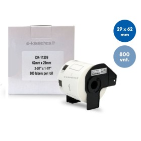 Brother DK-11209 lipni etikečių juostelė (balta, 29x62 mm) – Eco