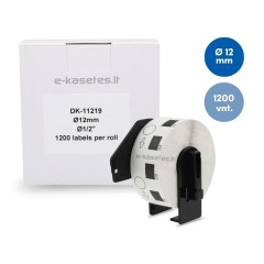 Brother DK-11219 lipni etikečių juostelė (balta apvalūs, Ø12 mm) – Eco