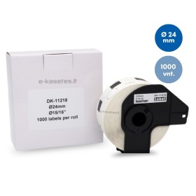 Brother DK-11218 lipni etikečių juostelė (balta apvalūs , Ø24 mm) – Eco