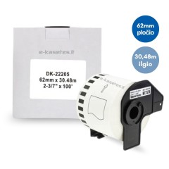 Brother DK-22205 lipni etikečių juostelė (balta, 62 mm) – Eco